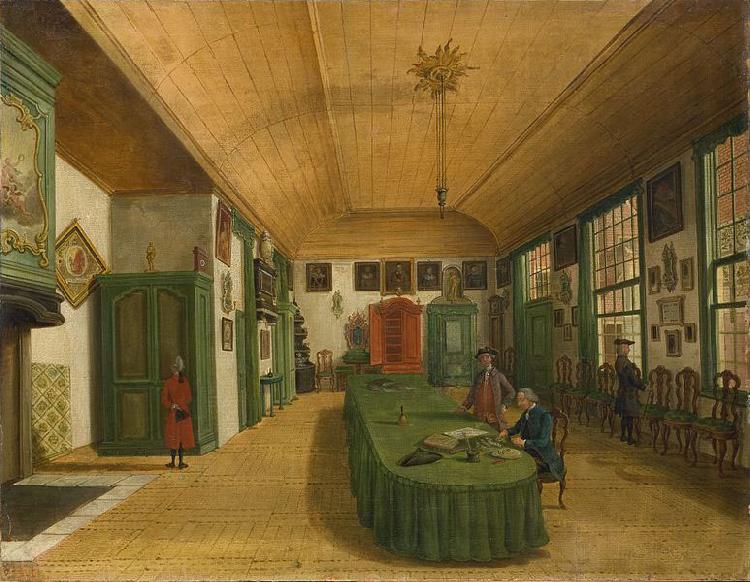 unknow artist Interior of the hall of the Leiden society 'Kunst wordt door Arbeid verkregen'